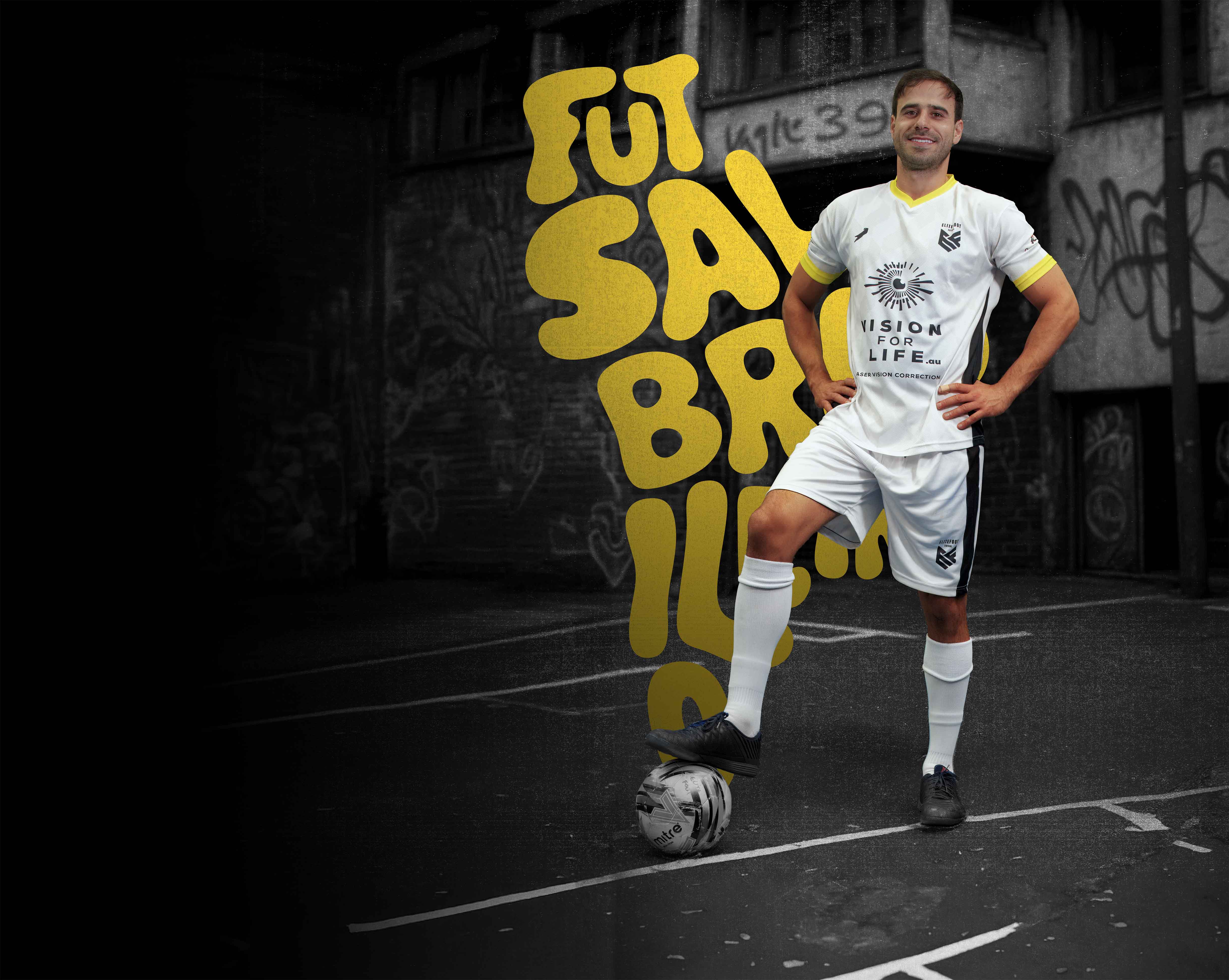 Homepage background with male player.